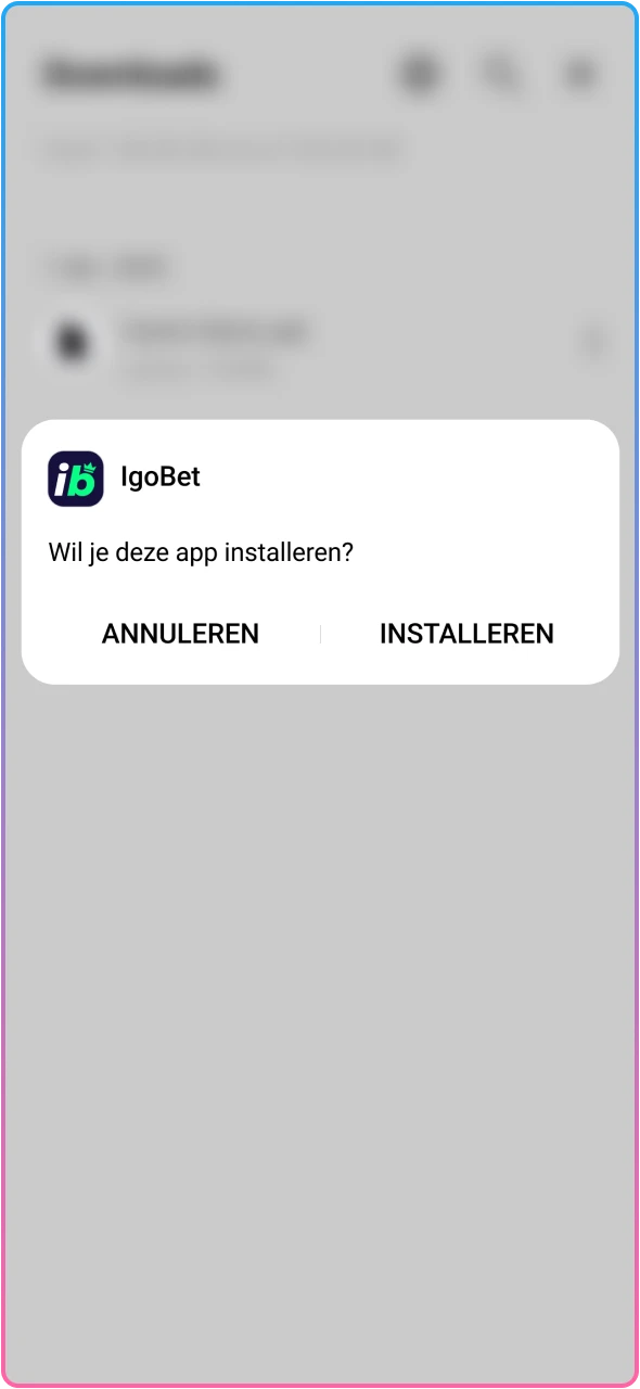 Download veilig het IgoBet APK-installatiebestand voor Android.