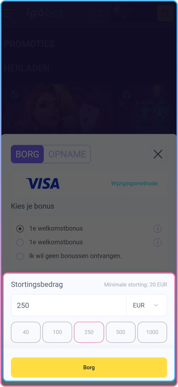 Activeer je IgoBet bonus en start direct met spelen in Nederland.