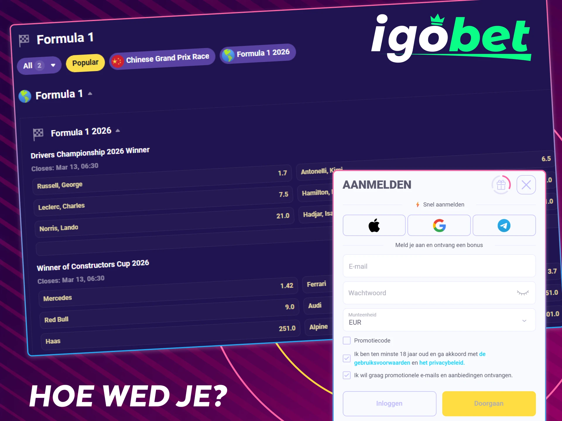 Stap voor stap gids voor veilig wedden op Formule 1 bij IgoBet.