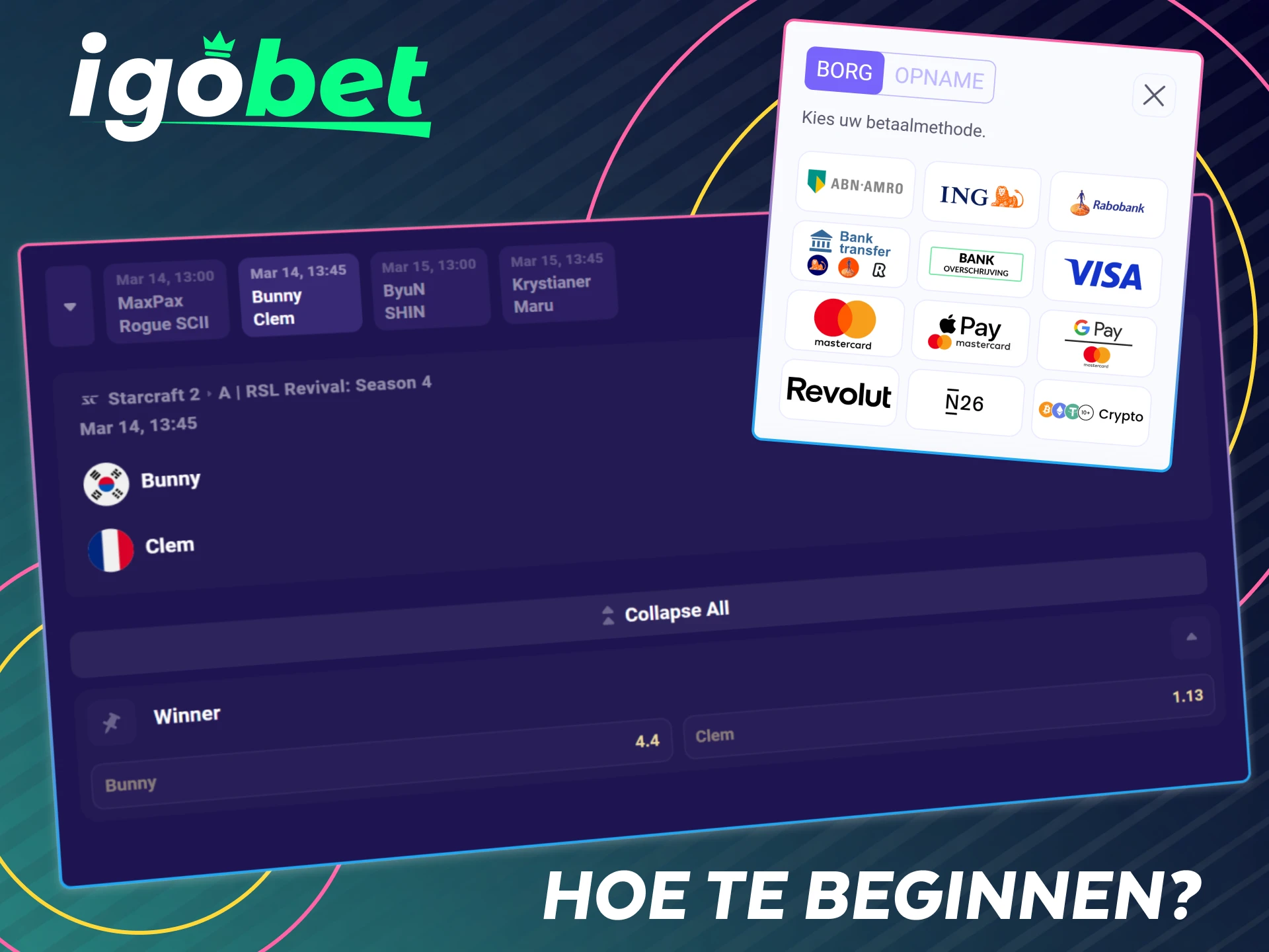 Stap voor stap gids: starten met wedden op StarCraft 2 bij IgoBet.