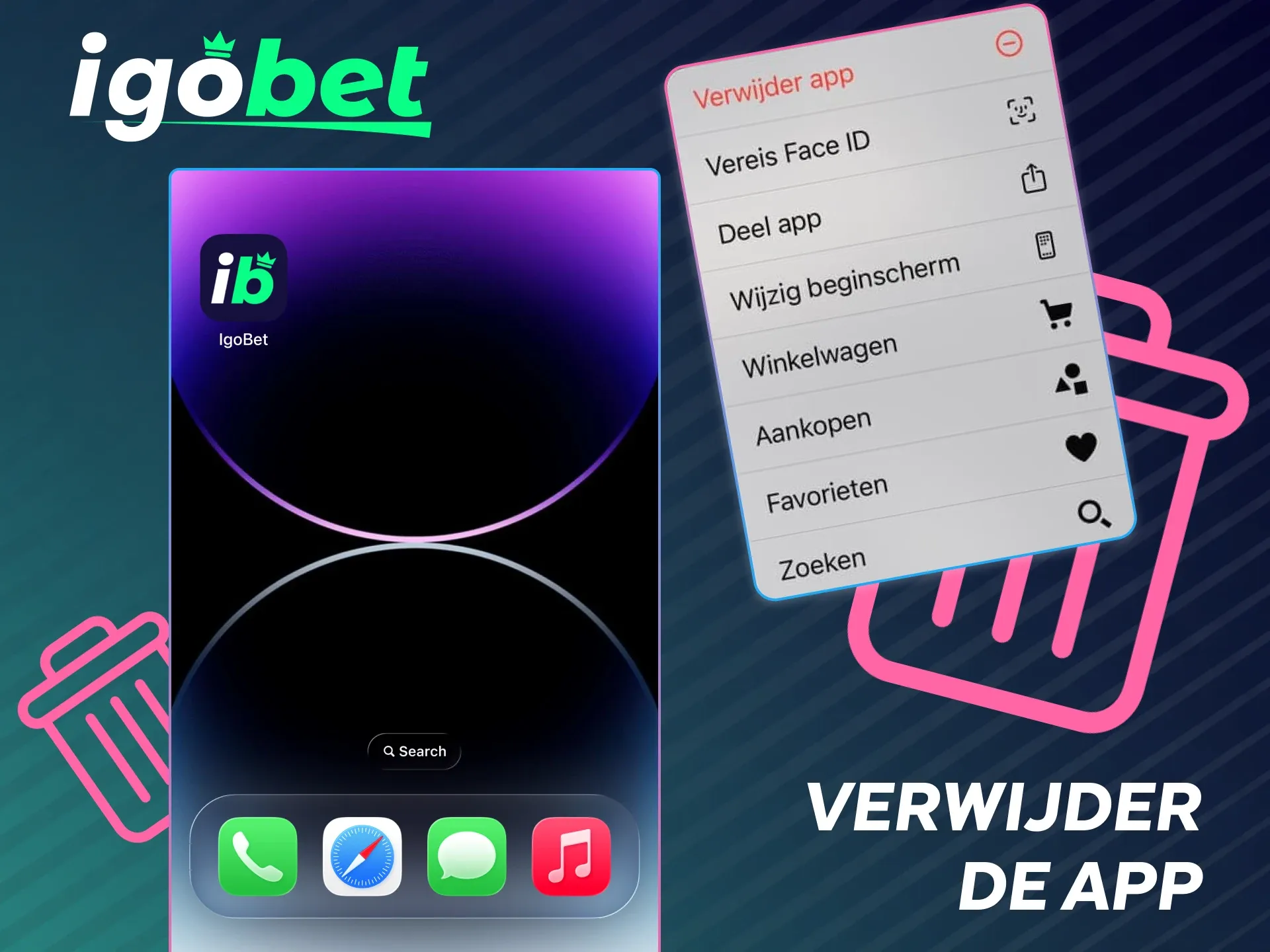 Hoe verwijder je de IgoBet app van je toestel.