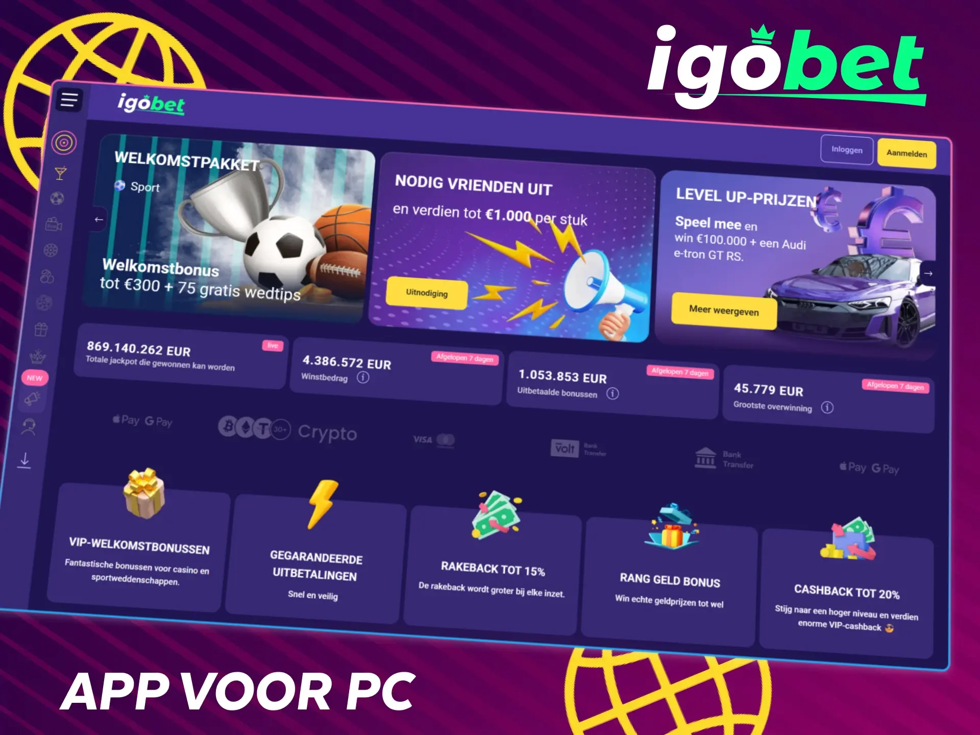 Download en installeer de IgoBet app voor je PC voor een optimale speelervaring.