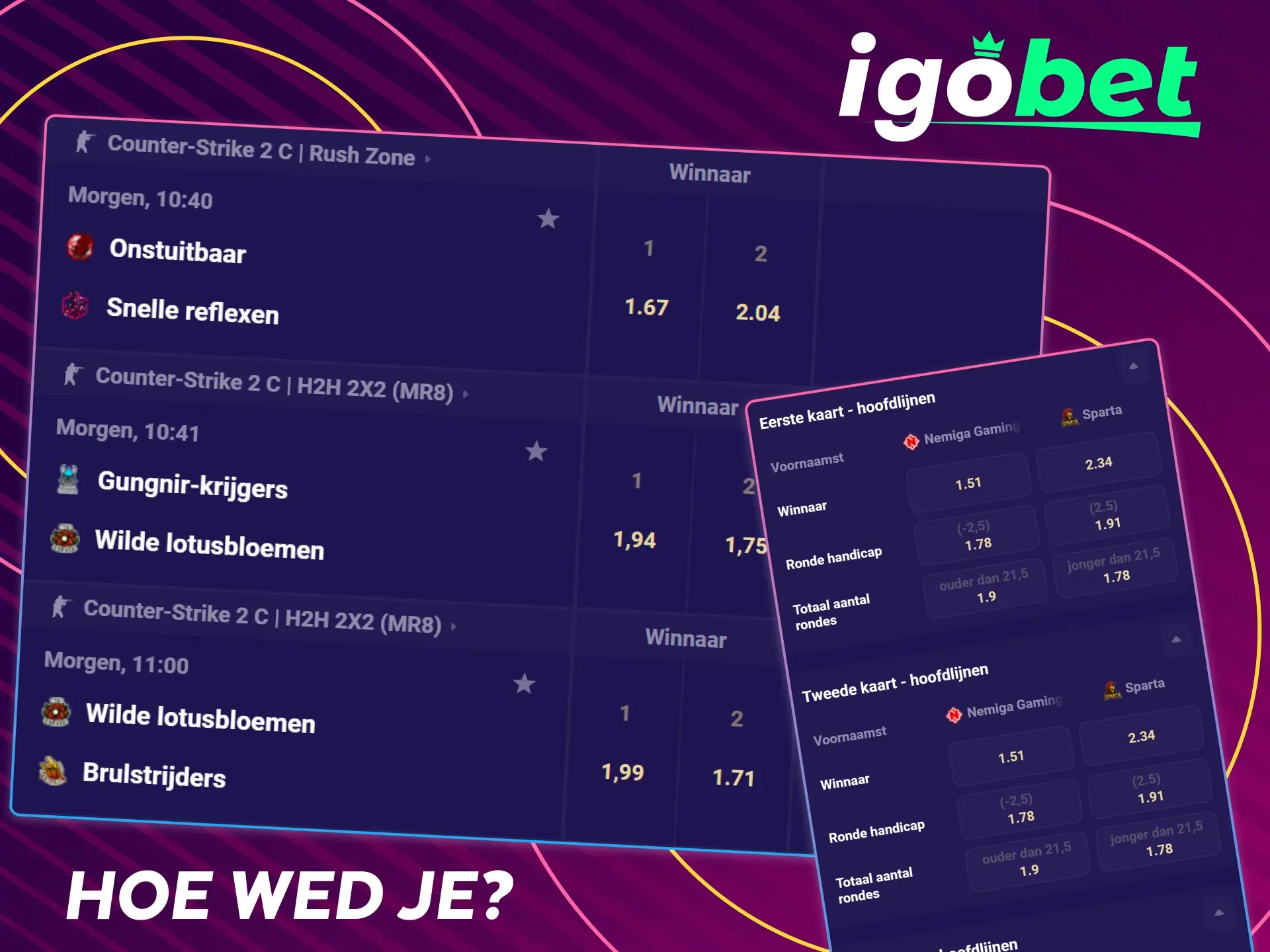 Stap voor stap gids voor wedden op CS2 bij IgoBet.