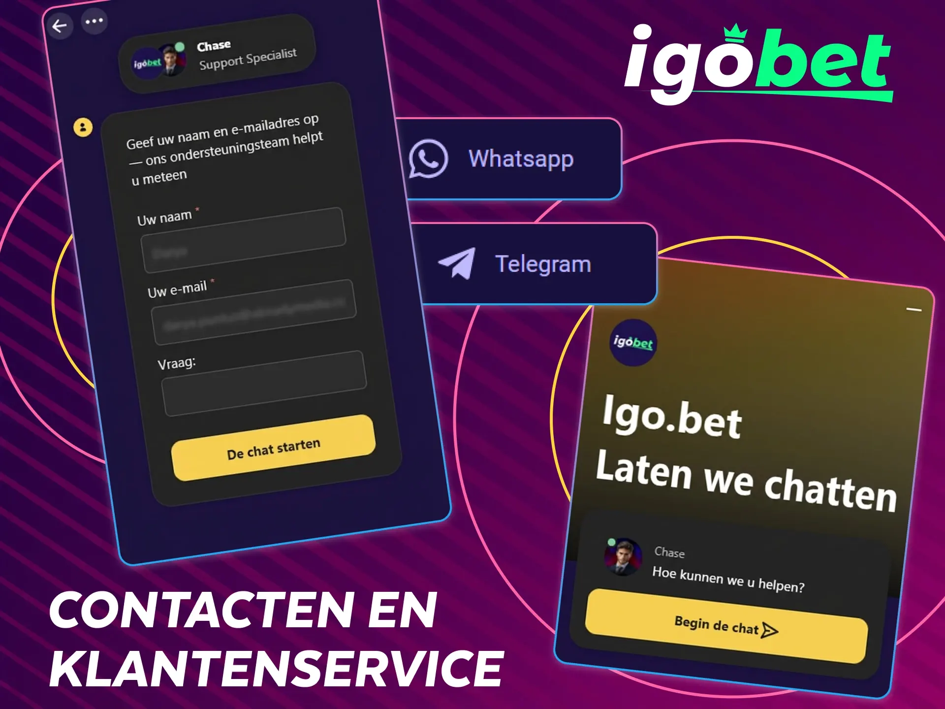 Neem contact op met de IgoBet klantenservice voor hulp en vragen.