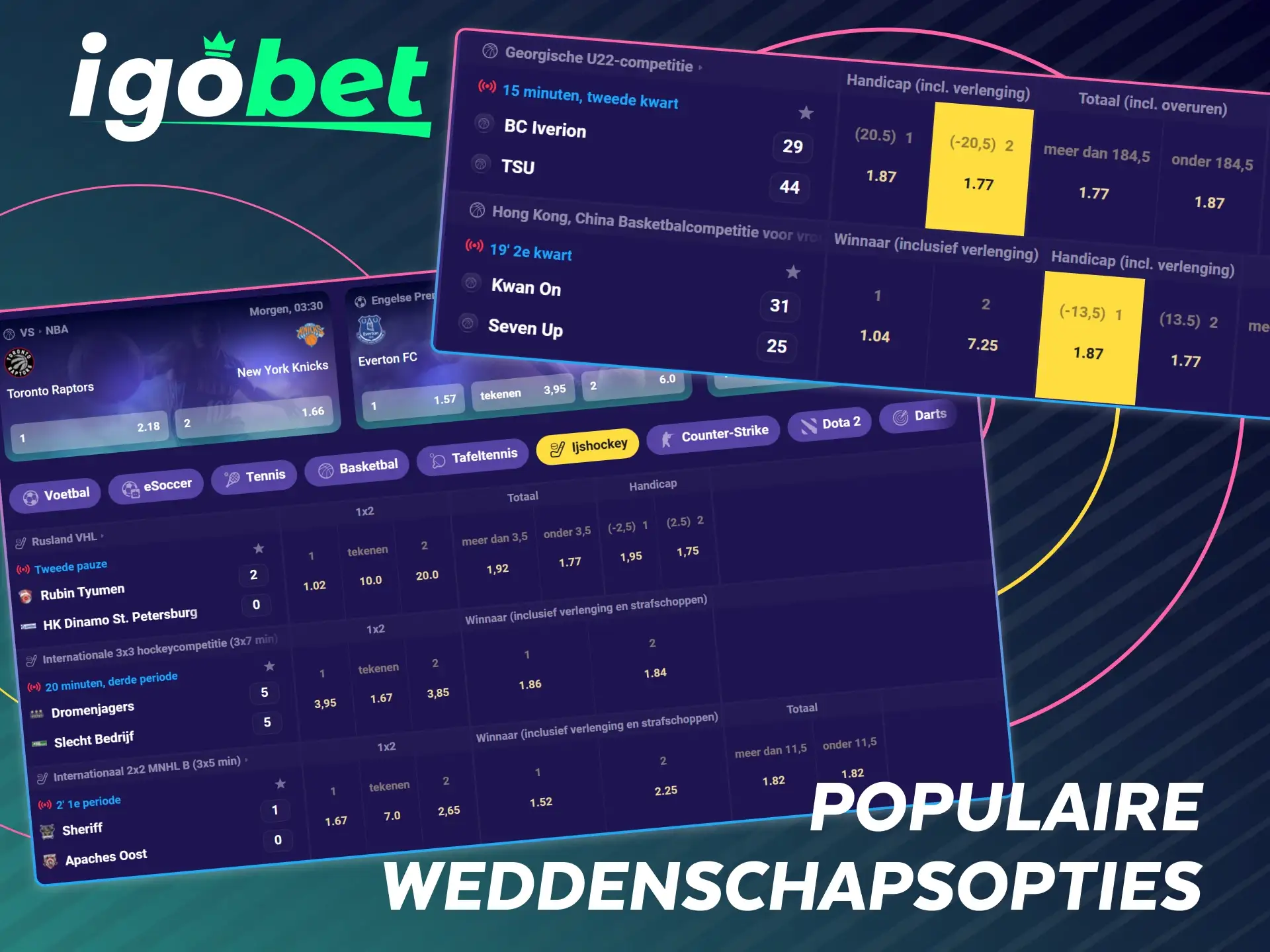Bekijk de meest populaire weddenschapsopties van dit moment bij IgoBet.