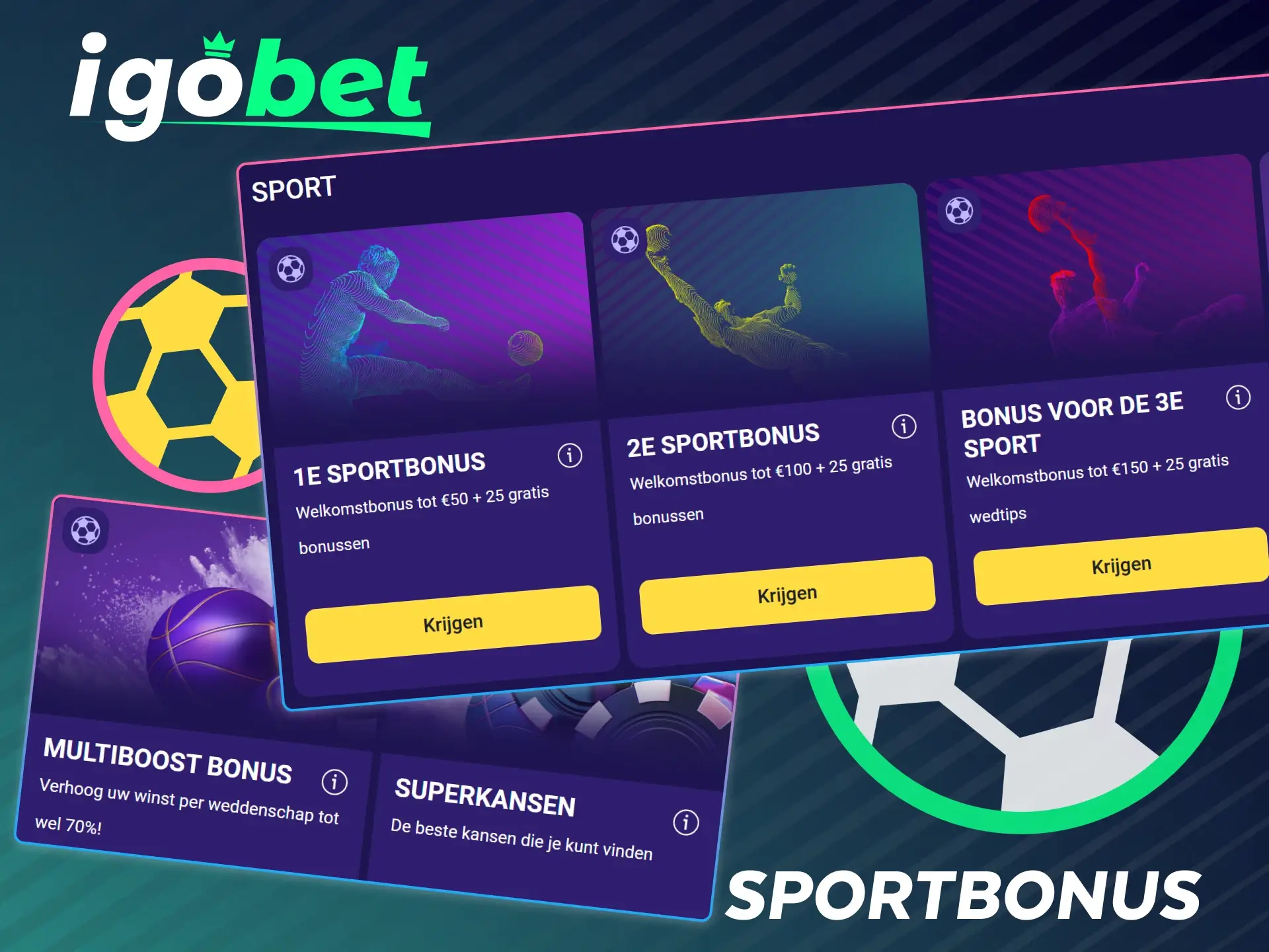Profiteer van sportbonussen en gratis weddenschappen bij IgoBet.