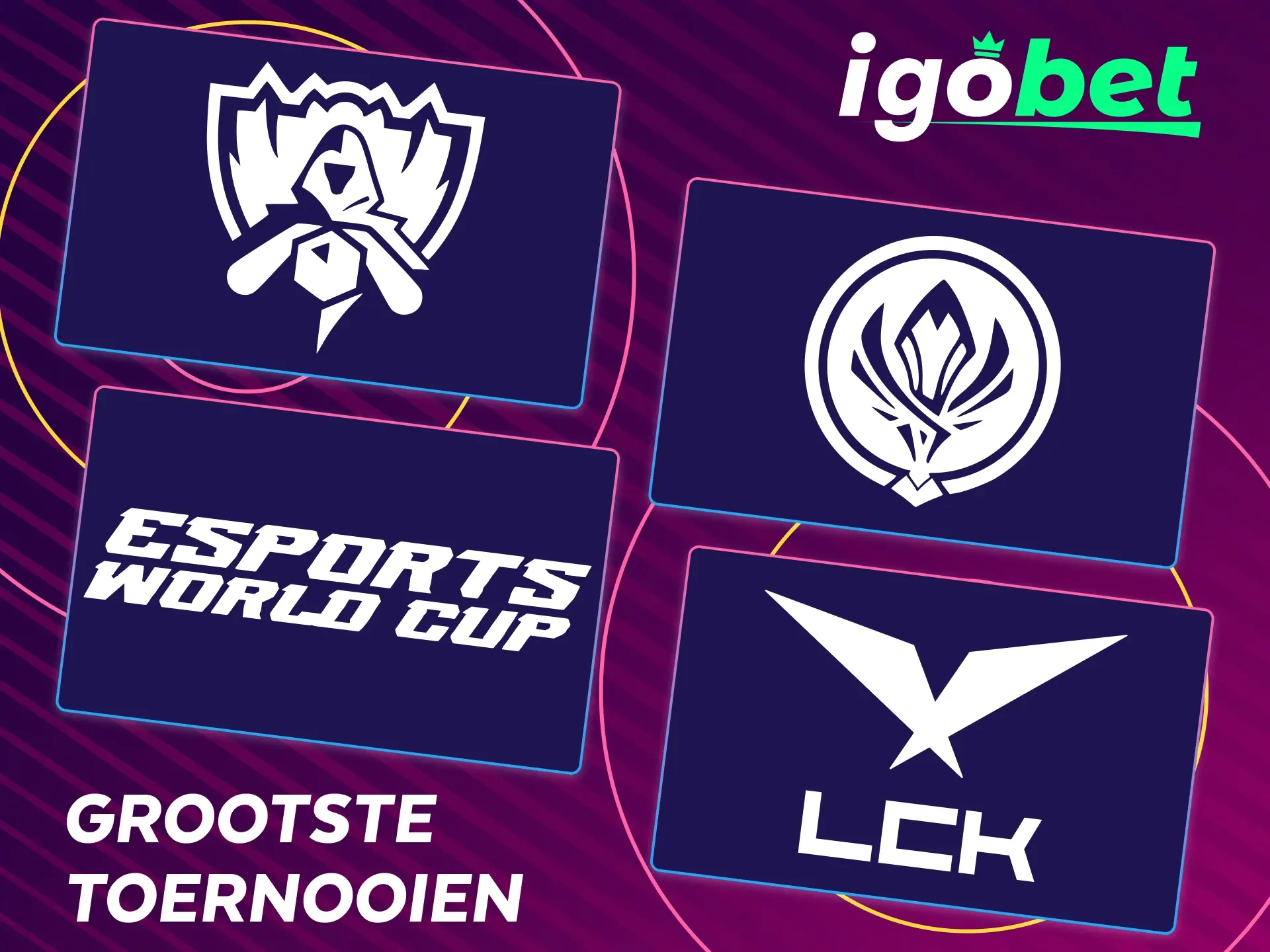 Wed op de grootste LoL toernooien wereldwijd bij IgoBet.