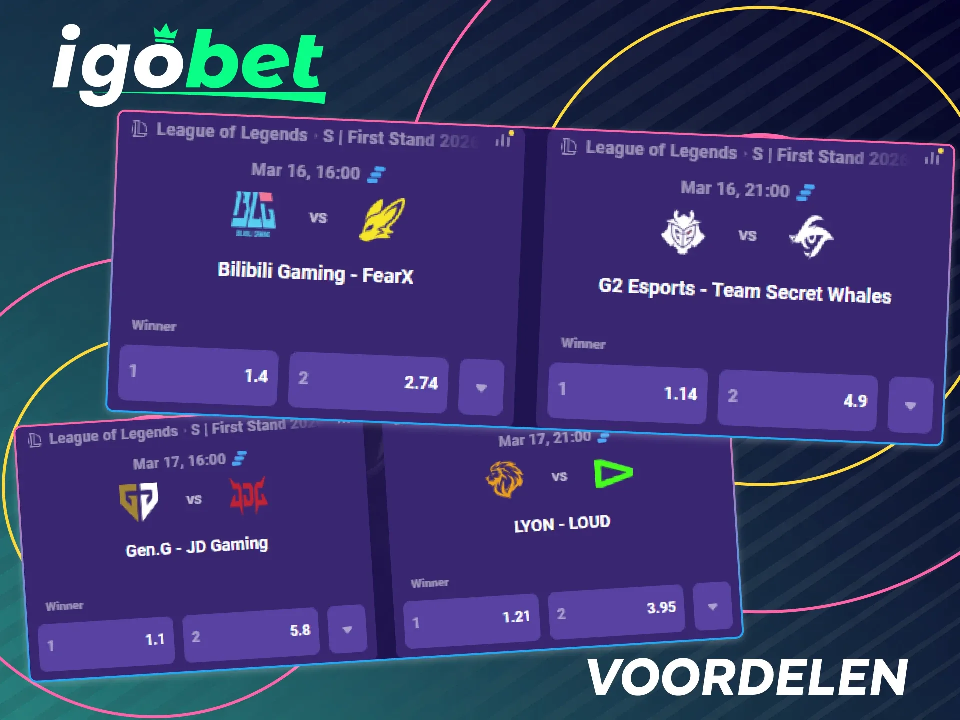 Waarom kiezen voor IgoBet voor je League of Legends weddenschappen.