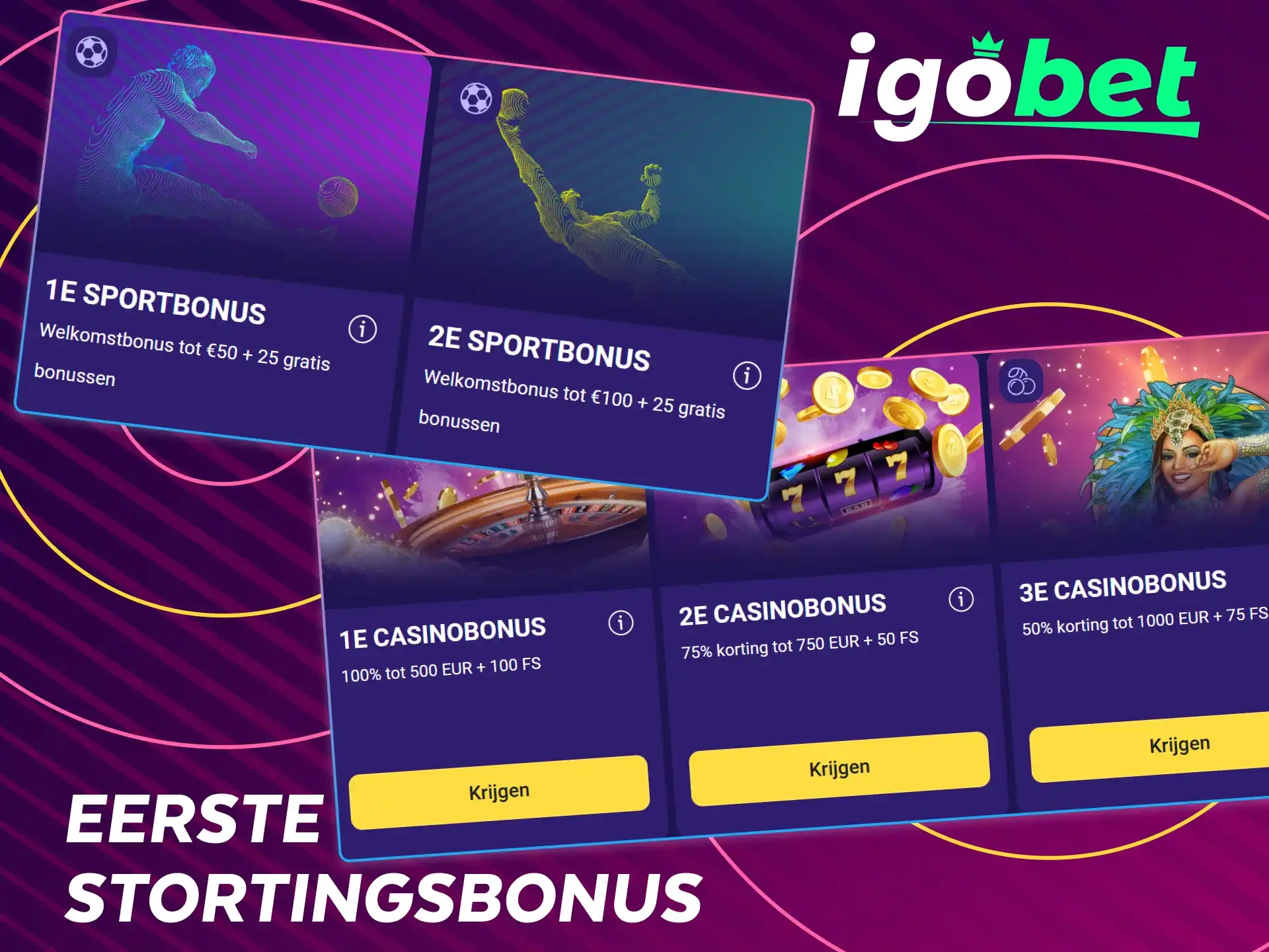 Profiteer van onze welkomstbonus bij je eerste storting op IgoBet.