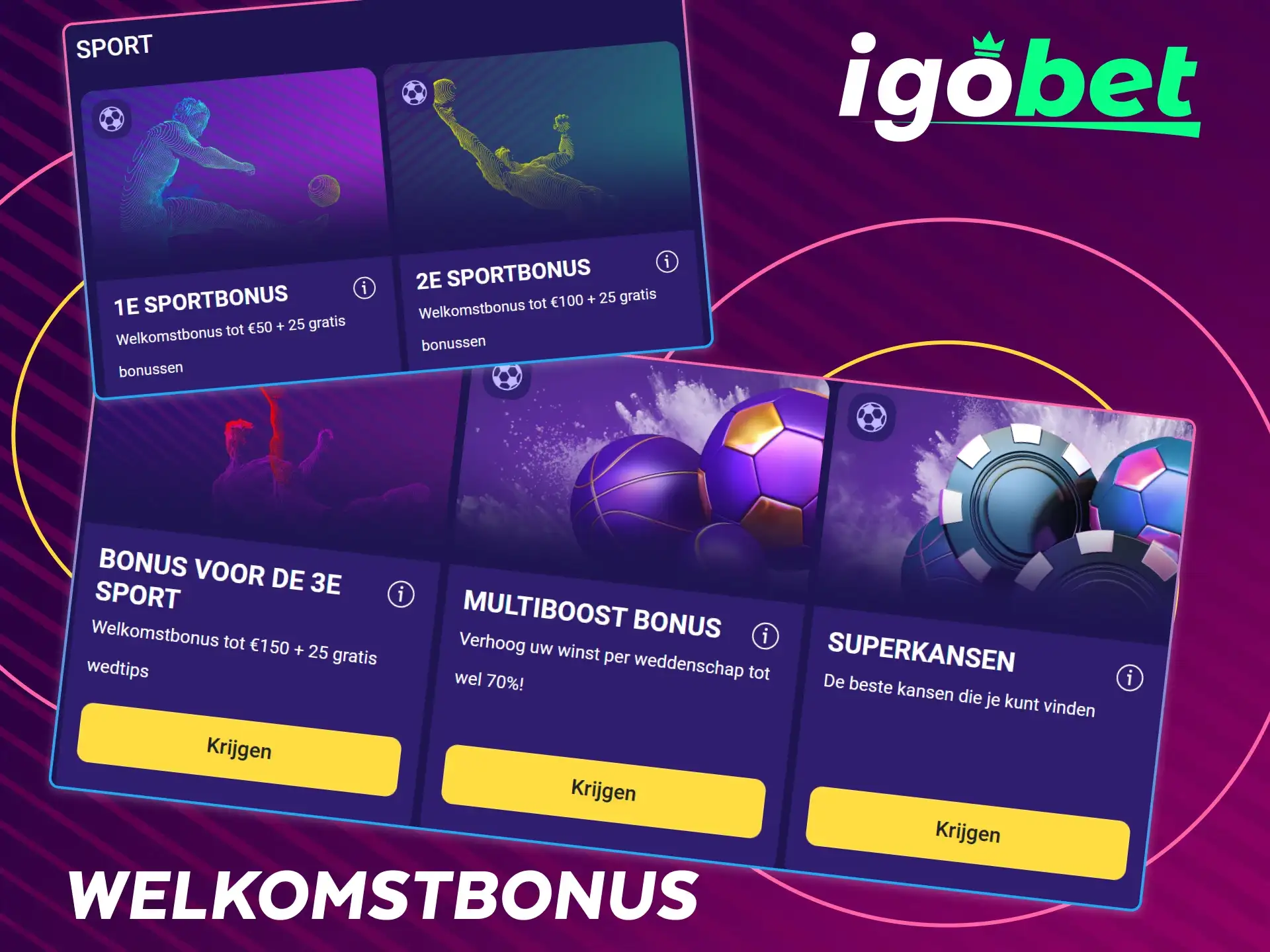 Claim je welkomstbonus voor voetbalwedden bij IgoBet.